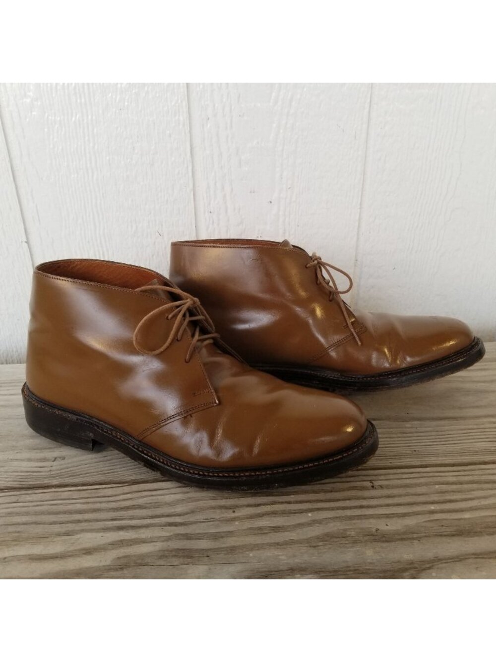 VTG Bostonian Classics Mens Calfskin Leather Silhouette Chukka Boot 11 26222 USA